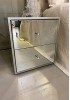 Lilah Mirrored Bedside Table 2 Drawer 48W 